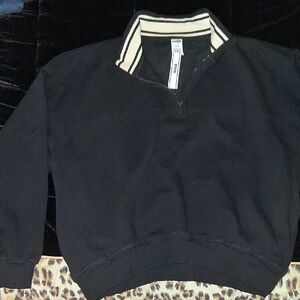 PINK Victoria's Secret Black and White Zip-Up Jacket